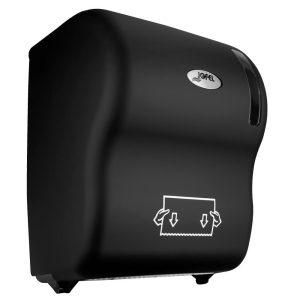 DISPENSADOR DE TOALLA DE PAPEL PRE-CORTE NEGRO MATE