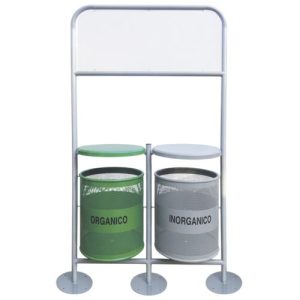 BASURERO BASCULANTE DOBLE CON PUBLICIDAD