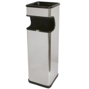 BOTE DE BASURA CUADRADO GRANDE INOXIDABLE