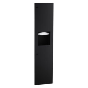 B-38034.MBLK   Dispensador de toallas de papel empotrado y receptáculo para desechos, negro mate, capacidad de 3.8 galones