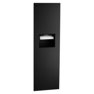B-39003.MBLK    Dispensador de toallas de papel empotrado y receptáculo para desechos, negro mate, capacidad de 12 galones
